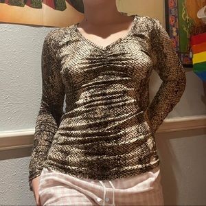 Small Super Soft Snake-print Long-sleeve